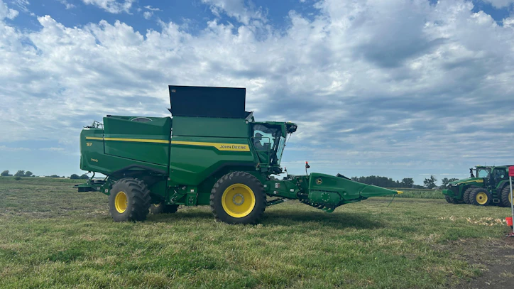 John Deere Combine in a Field