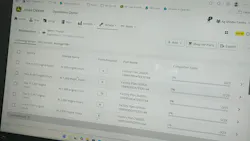 Screenshot of John Deere maintenance portal