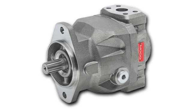 Moog AXP Axial Piston Pump on a white background