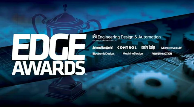 EDGE Awards logo and logos for EndeavorB2B brands that promote that awards on a blue background with a trophy