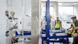 Schindler Elevator Installation Robot in Use on a Job Site