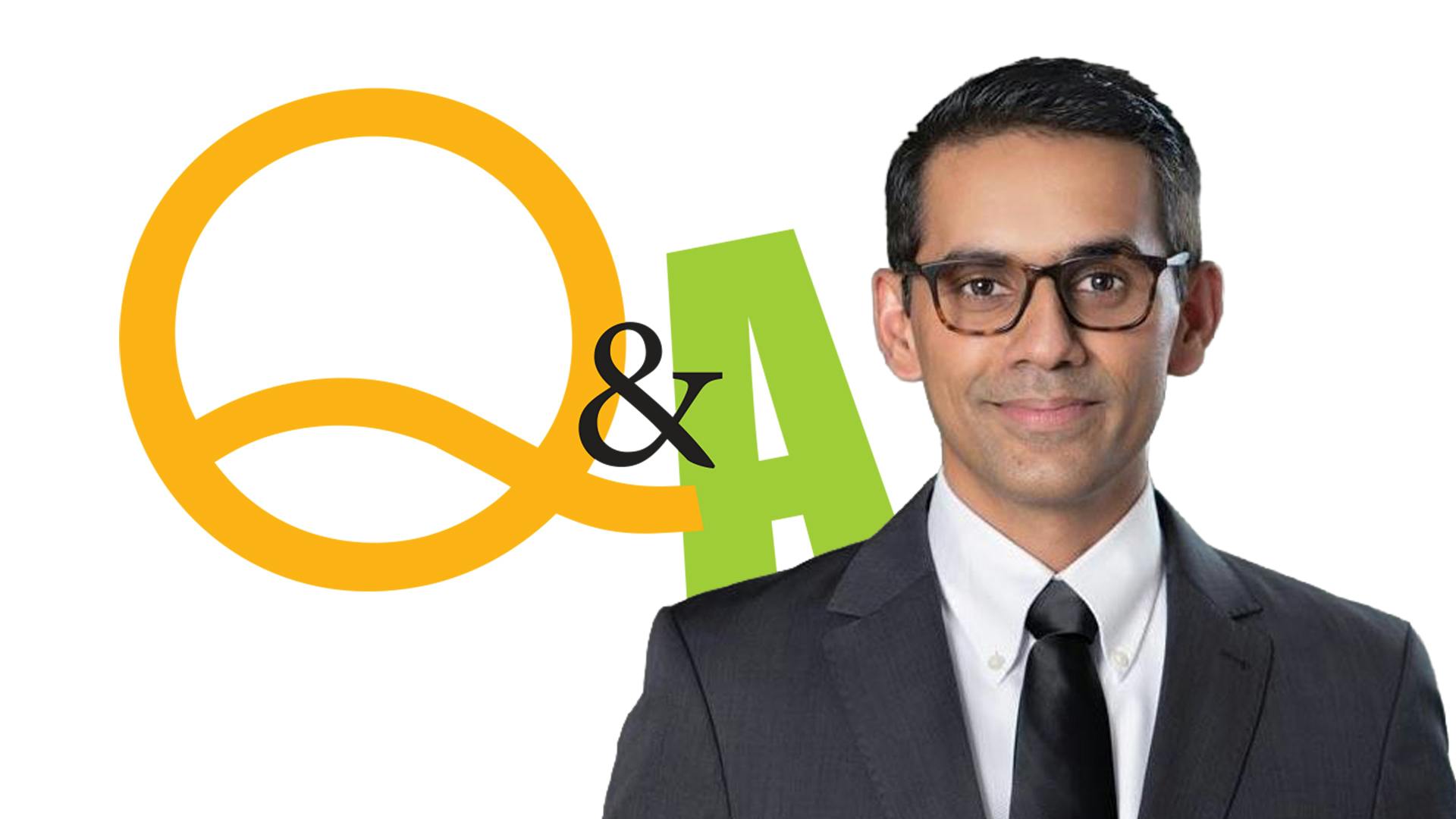 Headshot of Anant Bhat, Director of Business Development &ndash; Bearings &amp; Industrial Solutions Americas at Schaeffler next to the word Q&amp;A