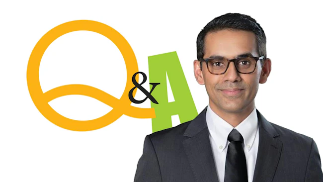 Headshot of Anant Bhat, Director of Business Development &ndash; Bearings & Industrial Solutions Americas at Schaeffler next to the word Q&A